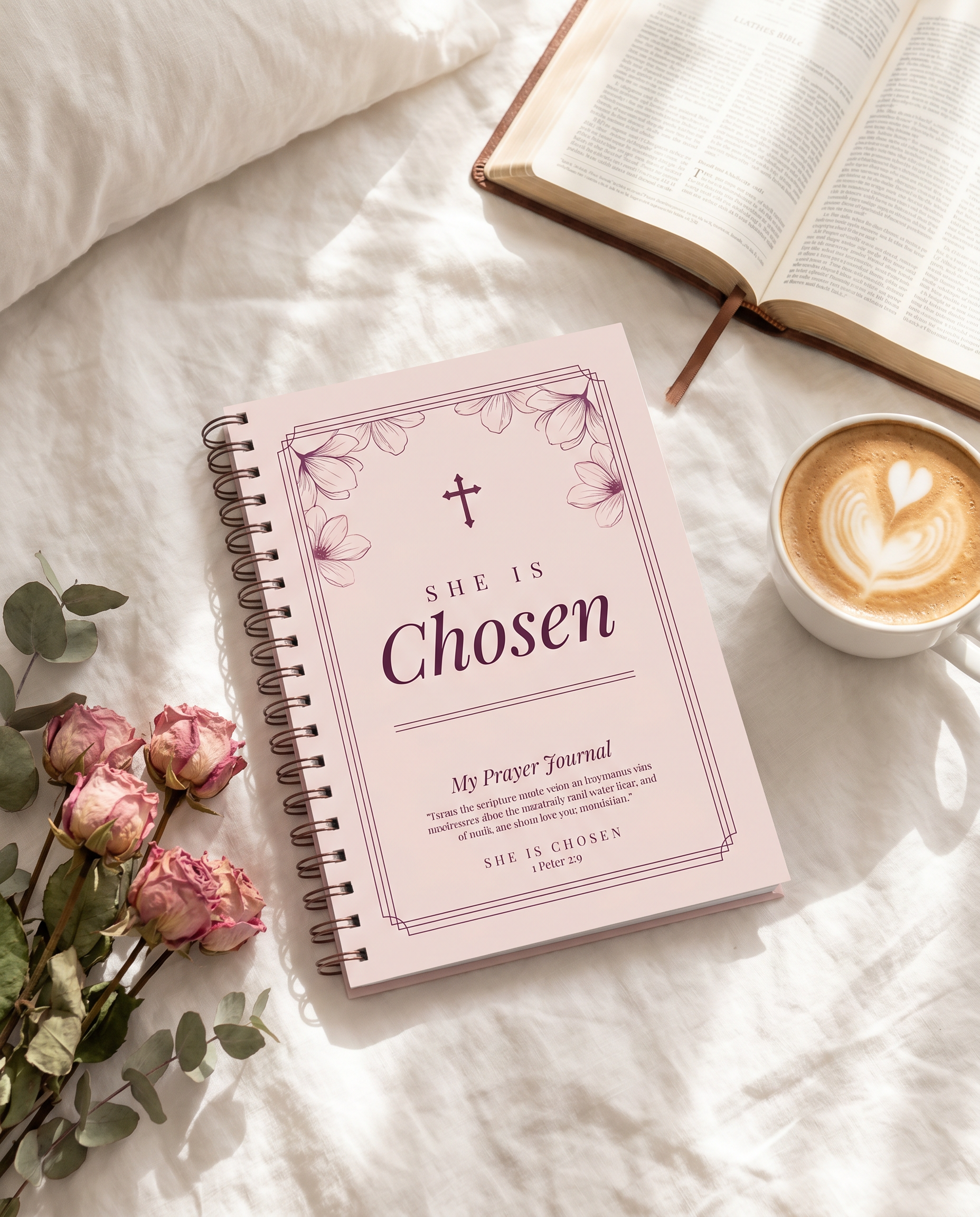She is Chosen — My Prayer Journal for Women | Christian Faith Journal with Bible Verses, Prayer Tracker & Devotional Activities
